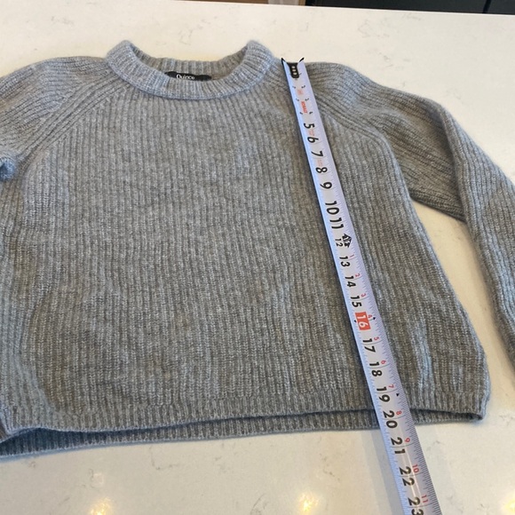 Quince 100% Mongolian Cashmere Jenni Kayne Fisherman Sweater Light Grey Medium - Picture 7 of 9